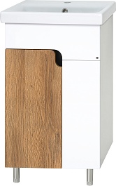 Misty Тумба под раковину Примула 50 дуб вотан/белая – фотография-1